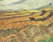 Vincent Van Gogh Field with Ploughman and Mill (nn04) USA oil painting reproduction